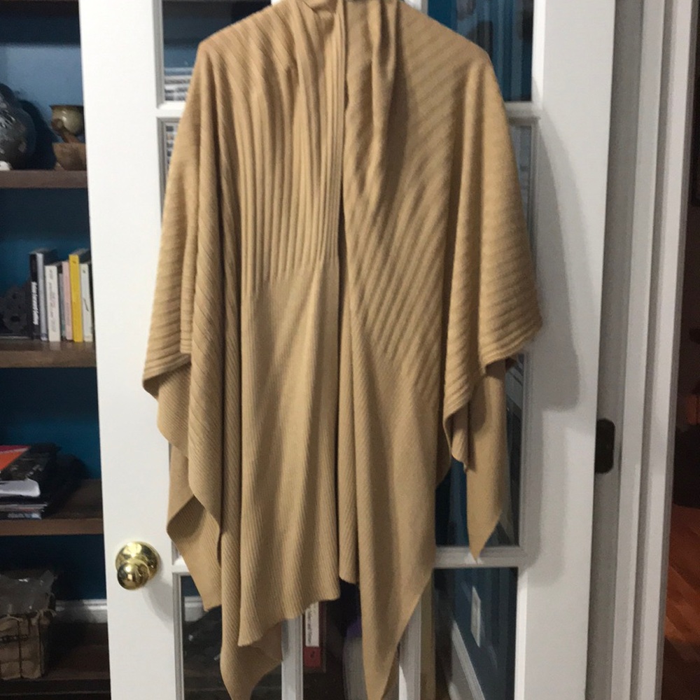Camel colored wrap sweater